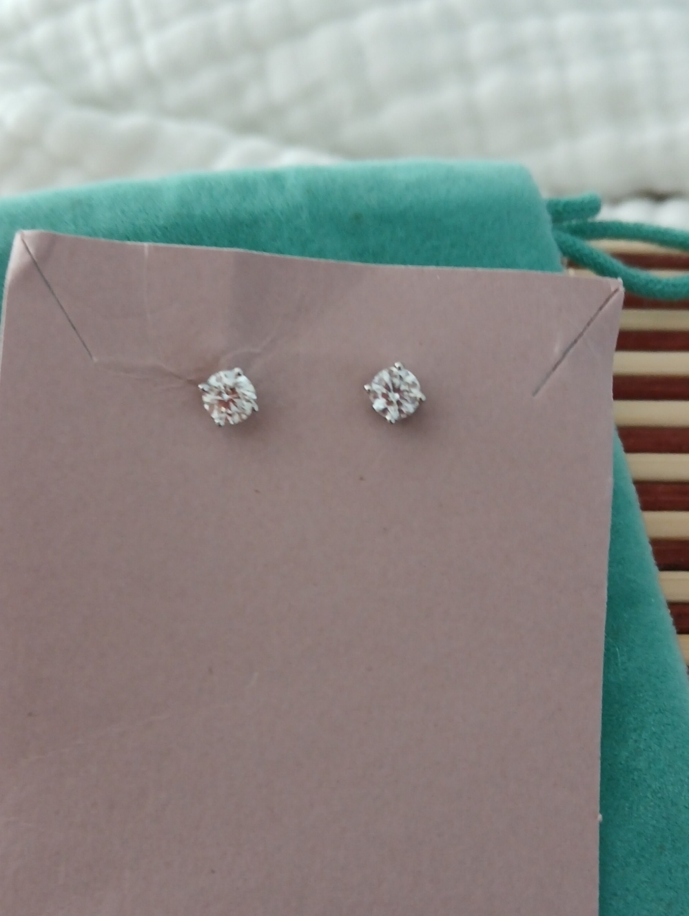 Brilliant Earth Crystal Lab Diamond Stud Earrings 1/2ctw